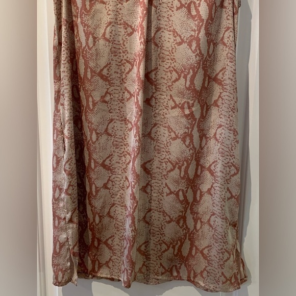 Rudsak Snake Print Dress Sleeveless Size Small Faux Leather Collar Belt Missing. - Picture 3 of 16